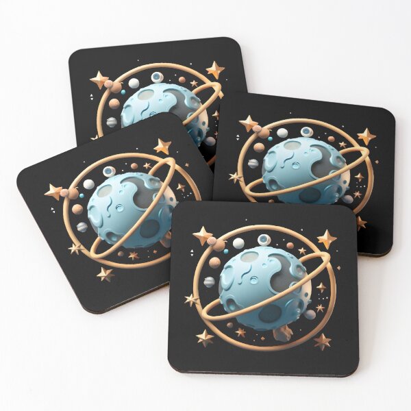 Item preview, Space moon with planets and stars designed and sold by QuantumAbstract.