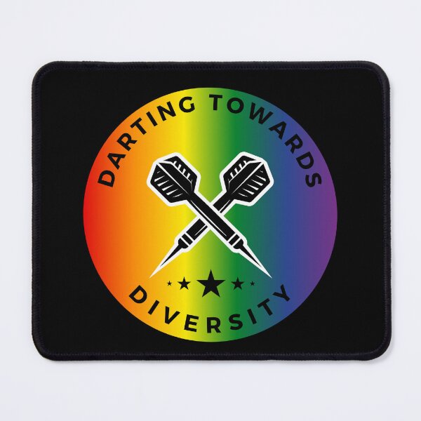Item preview, LGBTQ Darts T-shirt, Darting Towards Diversity LGBTQ Edition Slogan Unisex T-shirt, LGBTQ Funny Darts T shirts, gift ideas, funny lgbtq gift idea, designed and sold by PrideBeProud.