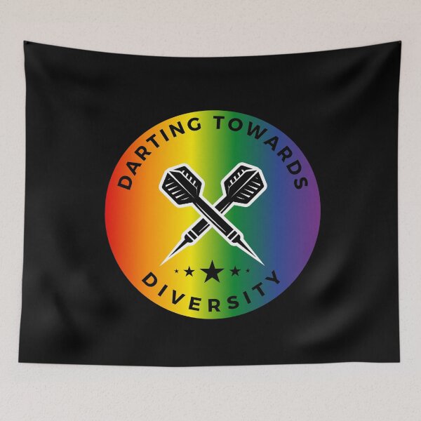Item preview, LGBTQ Darts T-shirt, Darting Towards Diversity LGBTQ Edition Slogan Unisex T-shirt, LGBTQ Funny Darts T shirts, gift ideas, funny lgbtq gift idea,   designed and sold by PrideBeProud.