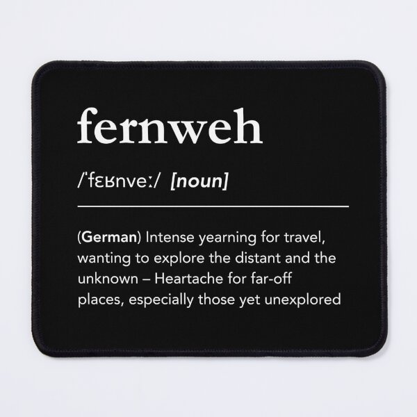 Item preview, Fernweh definition. Fernweh Dictionary art, black. Minimalist Fernweh Description. German words designed and sold by lagunaklein.