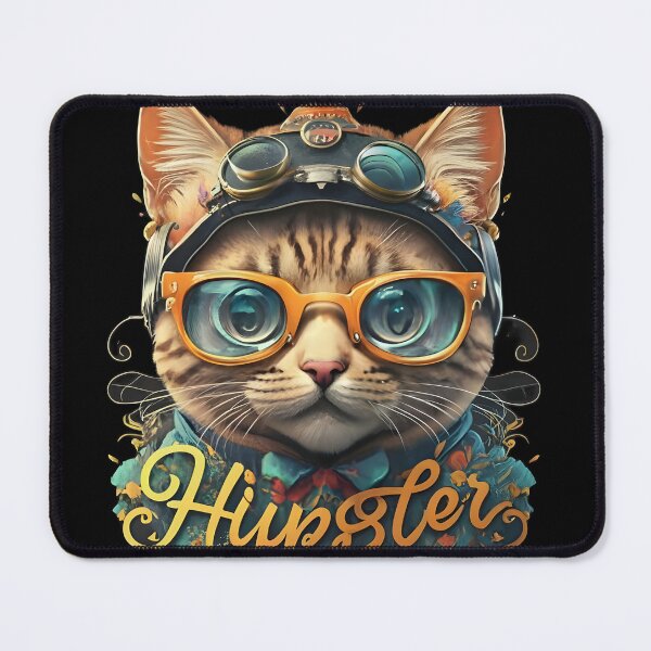 Item preview, Funny cat hipster with glasses designed and sold by QuantumAbstract.