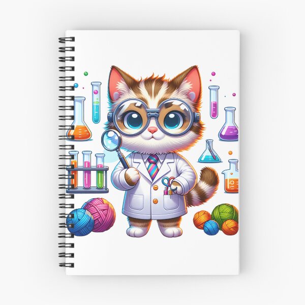Item preview, Curious Cat Scientist designed and sold by TinyTailsGalery.