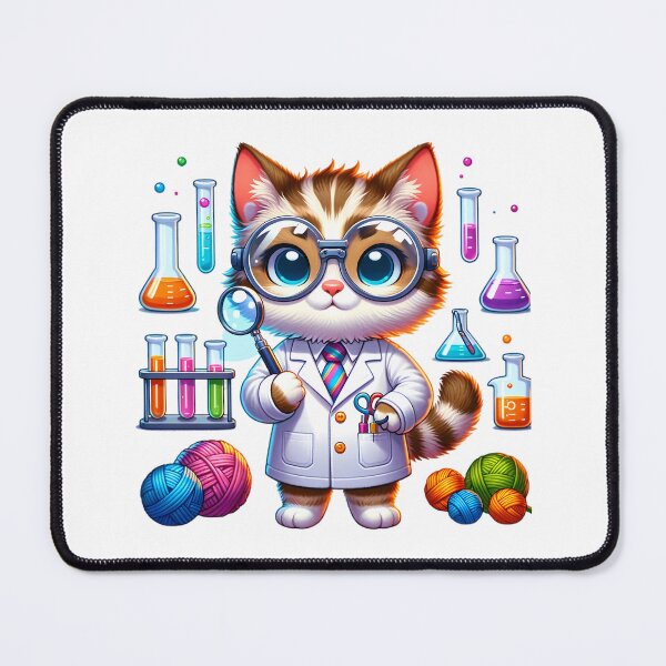 Item preview, Curious Cat Scientist designed and sold by TinyTailsGalery.