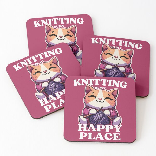 Item preview, Knitting is My Happy Place designed and sold by McThingummy.