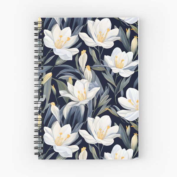 Item preview, White crocus flower seamless pattern designed and sold by varinchai.