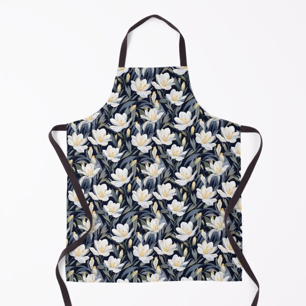 Item preview, White crocus flower seamless pattern designed and sold by varinchai.
