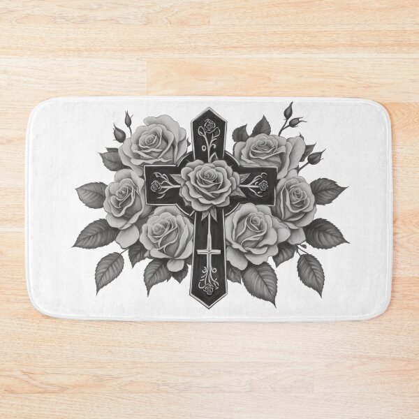 Item preview, Holy cross with roses rosary rose cross designed and sold by Frostquest.