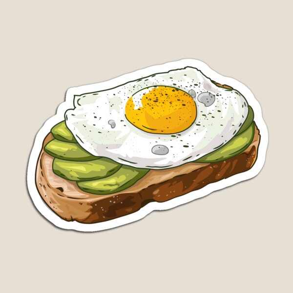 Item preview, Avocado Toast with Fried Egg designed and sold by sakurashorty.