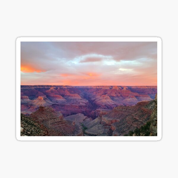 Sunset, Bright Angel Trail, Grand Canyon, no logo, CelebratingChrist.com, ccnow.info Sticker