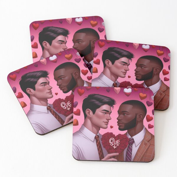 Item preview, Queer love - Saint Valentine's Day (gay mixed couple edition) designed and sold by desAIgns by Rosa.