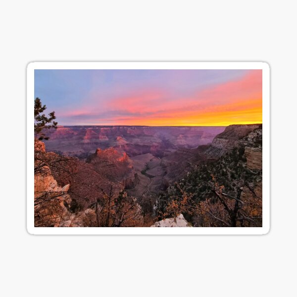 Sunrise, Bright Angel Trail, Grand Canyon, no logo, CelebratingChrist.com, ccnow.info Sticker