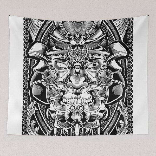 Item preview, samurai cyber punk mecha skull designed and sold by charliedoom.