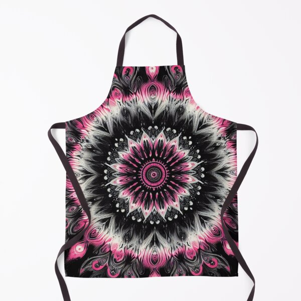 Item preview, Pink and black tie dye mandala  designed and sold by SpookyCuties.