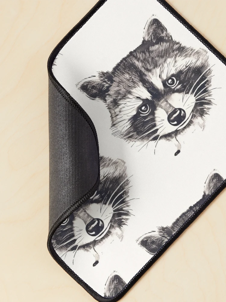 Thumbnail 2 of 5, Mouse Pad, Tiled Racoon Pattern designed and sold by dcrc.