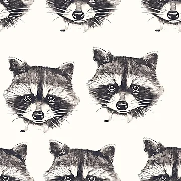 Artwork thumbnail, Tiled Racoon Pattern by dcrc