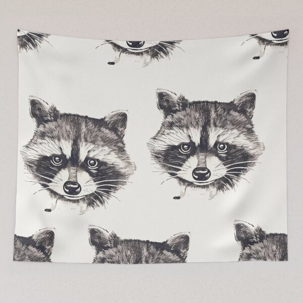 Item preview, Tiled Racoon Pattern designed and sold by dcrc.