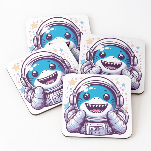 Item preview, "Happy Shark Astronaut: Swimming Among the Stars" designed and sold by Pearlsiwa.