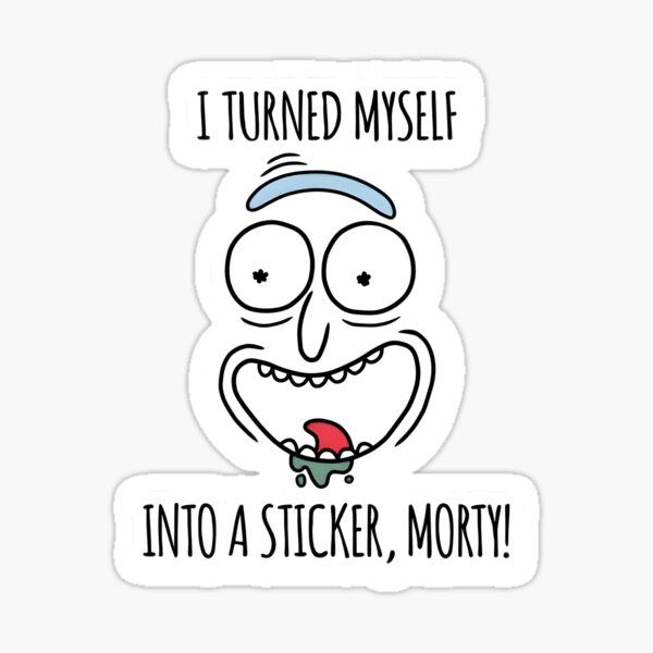 Rick And Morty Sticker  Glossy Sticker
