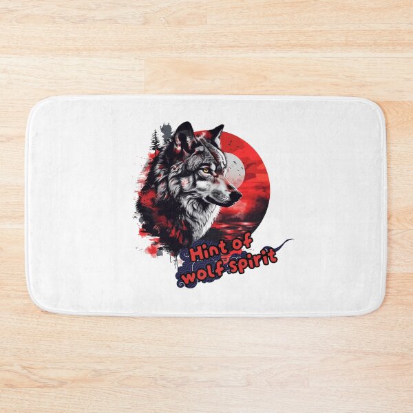 Item preview, Japanese Wolf Head Silhouette against Stunning Sunset: Wildlife Art designed and sold by zax454.