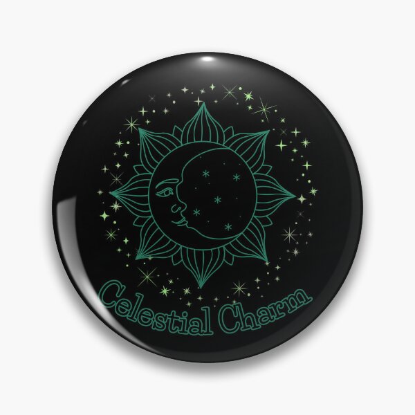 Item preview, Celestial  Colourful  green Cute  design with moon and Flower and stars  2 designed and sold by CosmicNook1.