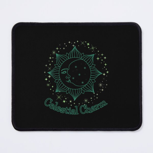 Item preview, Celestial Colourful green Cute design with moon and Flower and stars 2 designed and sold by CosmicNook1.