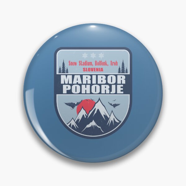 Item preview, Maribor Pohorje Slovenia Vintage Winter Skiing Design designed and sold by CynthiaGraphics.