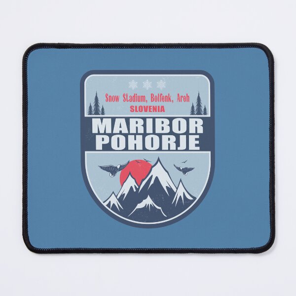 Item preview, Maribor Pohorje Slovenia Vintage Winter Skiing Design designed and sold by CynthiaGraphics.