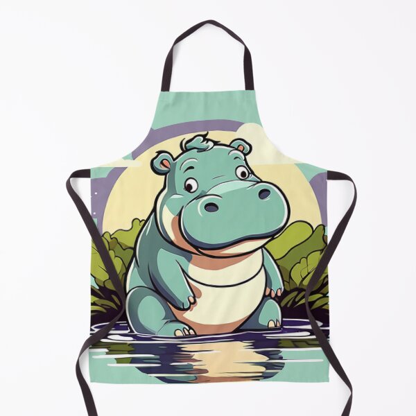 Item preview, Cute Cartoon Hippo is Wallowing designed and sold by UBdesign.