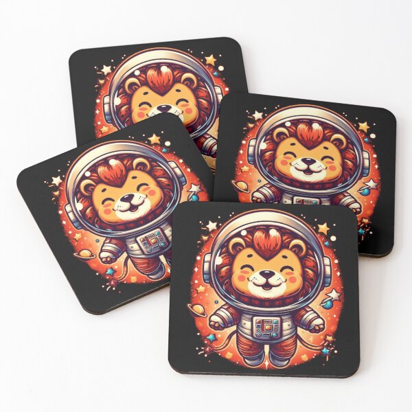 Item preview, "Happy Lion Astronaut: King of the Cosmos" designed and sold by Pearlsiwa.