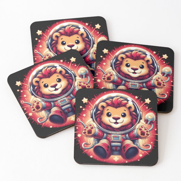 Item preview, "Happy Lion Astronaut: King of the Cosmos" designed and sold by Pearlsiwa.