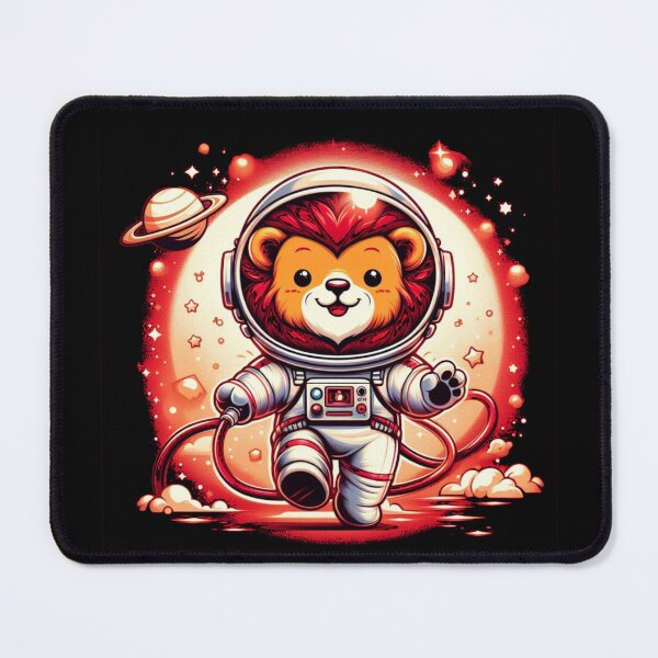 Item preview, "Happy Lion Astronaut: King of the Cosmos" designed and sold by Pearlsiwa.