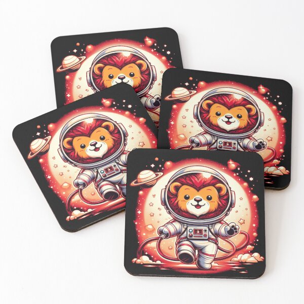 Item preview, "Happy Lion Astronaut: King of the Cosmos" designed and sold by Pearlsiwa.