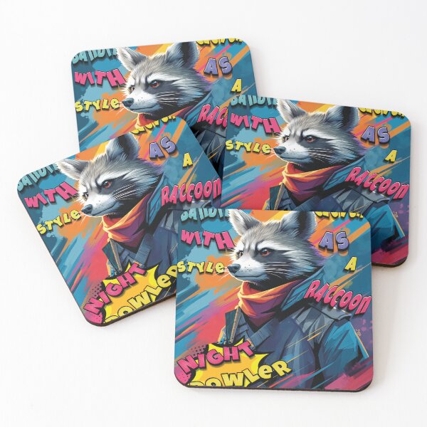 Item preview, Stylish Raccoon Urban Adventure Poster designed and sold by Galusik.
