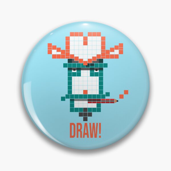 Item preview, Draw! Gift for a Cowboy who loves Pixel Art or gift for procrastinating Artist who can't get motivated to start that Drawing - pencil version! designed and sold by stuinflipflops.