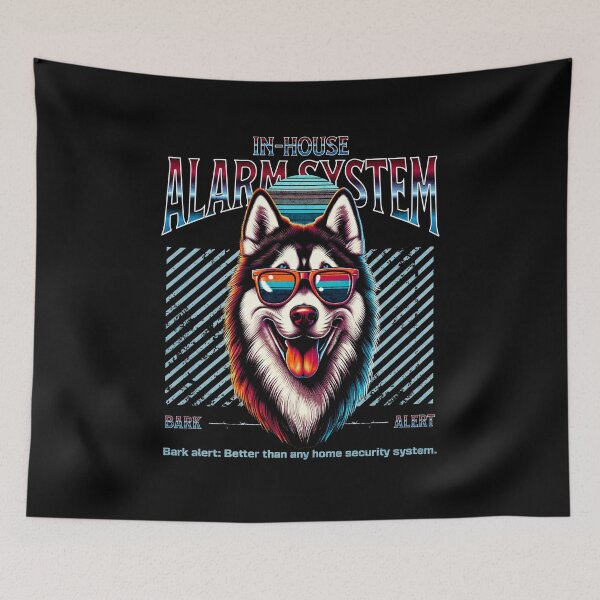 Item preview, Bark Alert Siberian Husky Dog designed and sold by RedDesignSyc.