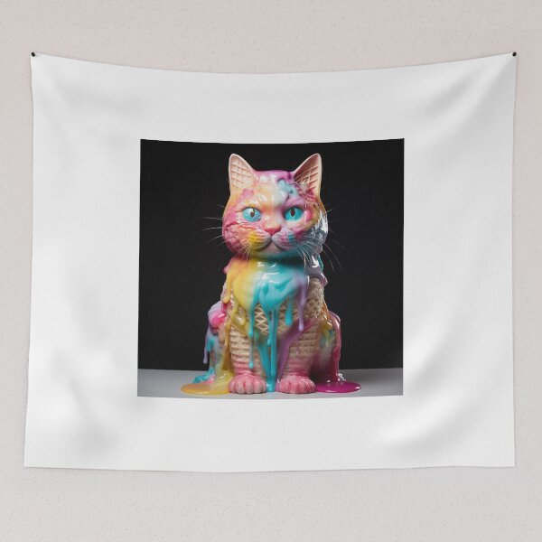 Item preview, Cat Ice cream art designed and sold by nomiraclehere.