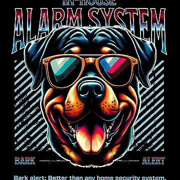 Artwork thumbnail, Bark Alert Rottweiler Dog by RedDesignSyc