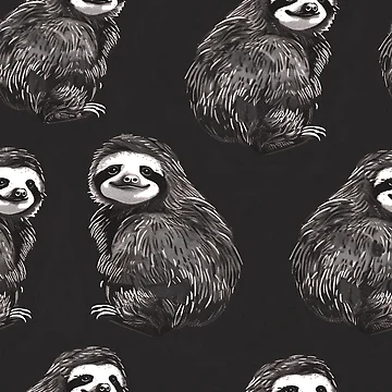 Artwork thumbnail, Tiled Sloth Pattern by dcrc