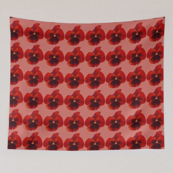 Item preview, "Vibrant Harmony: A Stunning Red Pansy Pattern" designed and sold by A-Work-Of-Art.