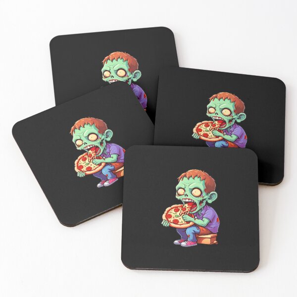 Item preview, #zombie eating pizza , Cute zombie, Watercolor zombie face, funny zombie face, colorful zombie, zombie drawing designed and sold by deluxelion.