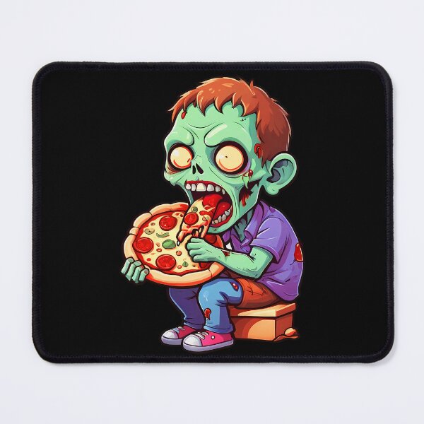 Item preview, #zombie eating pizza , Cute zombie, Watercolor zombie face, funny zombie face, colorful zombie, zombie drawing designed and sold by deluxelion.