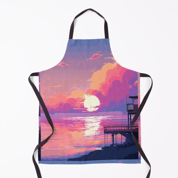 Item preview, Vaporwave Sunset (2)- Pixel art designed and sold by octoboobs.