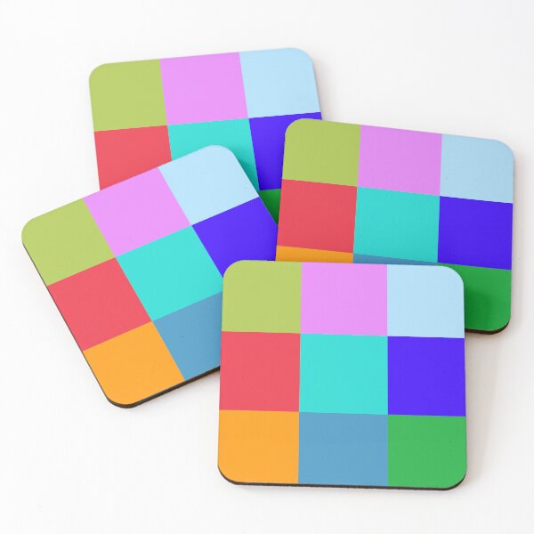 Item preview, Multicolored square shape art customized  designed and sold by theparkfact0.