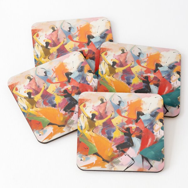 Item preview, modern oil painting designer canvas dance colorful  designed and sold by LockeTheShop.