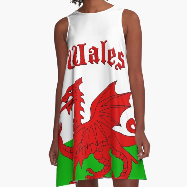 Wales Flag - Cymru Baner - High Quality Image A-Line Dress