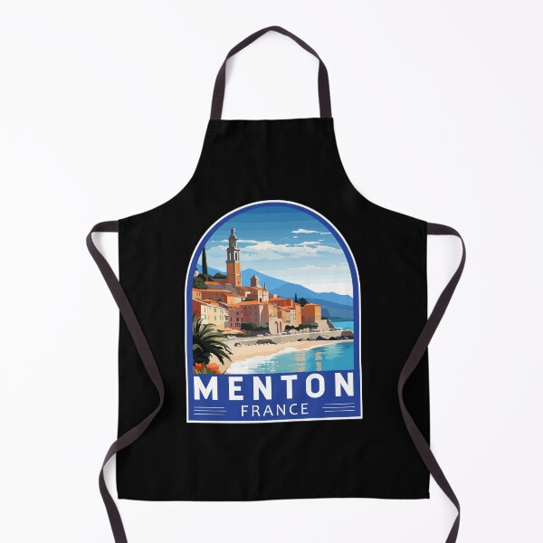 Item preview, Menton France Travel Art Emblem designed and sold by KrisSidDesigns.