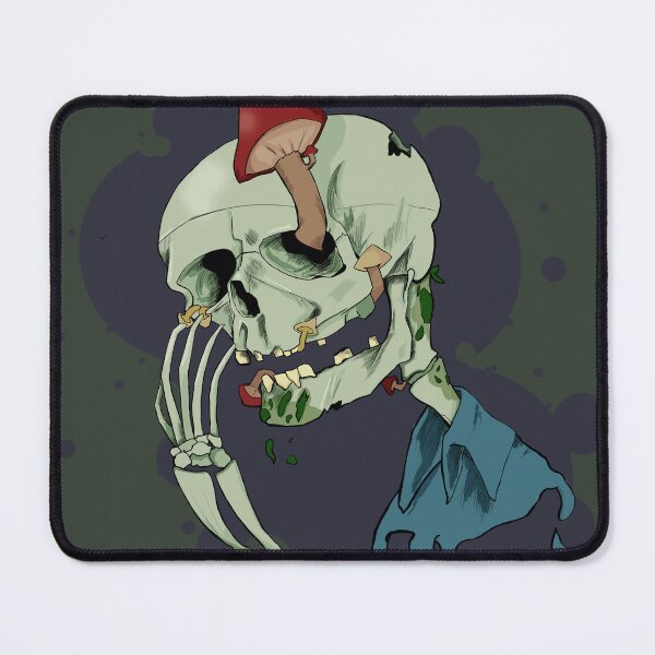 Item preview,  old skull with mushrooms designed and sold by nutella1618.