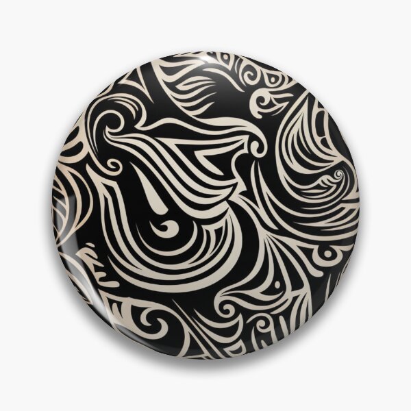 Item preview, Kowhaiwhai Maori Black Pattern designed and sold by GrinGalore.