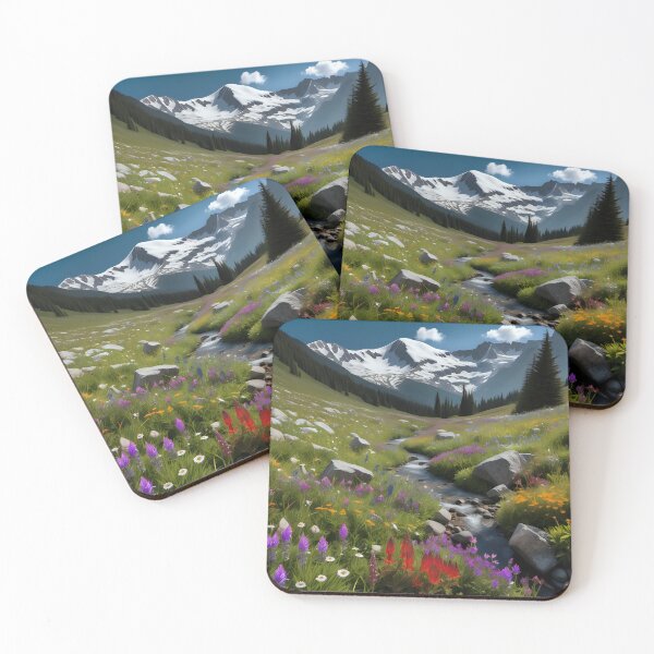 Artikelvorschau, Bunte Vegetation in verschneiter Landschaft entworfen und verkauft von Inspyralia.