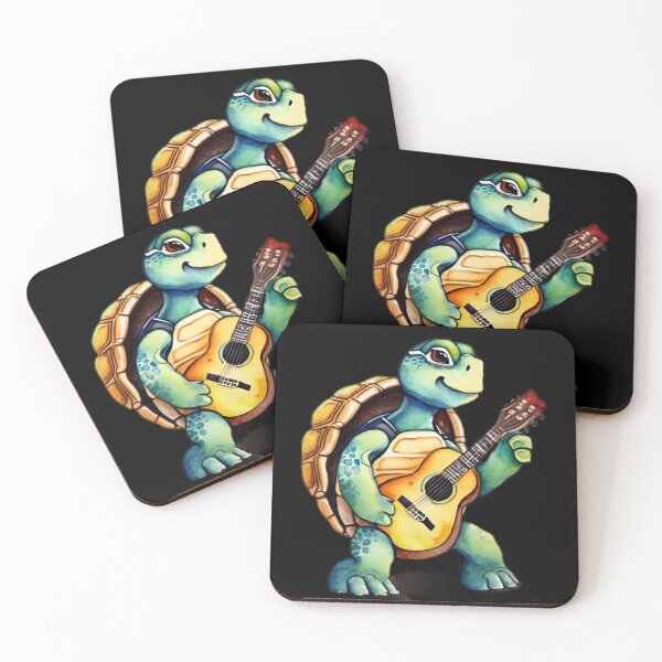 Item preview, turtle with guitar designed and sold by EuropeanPrints.